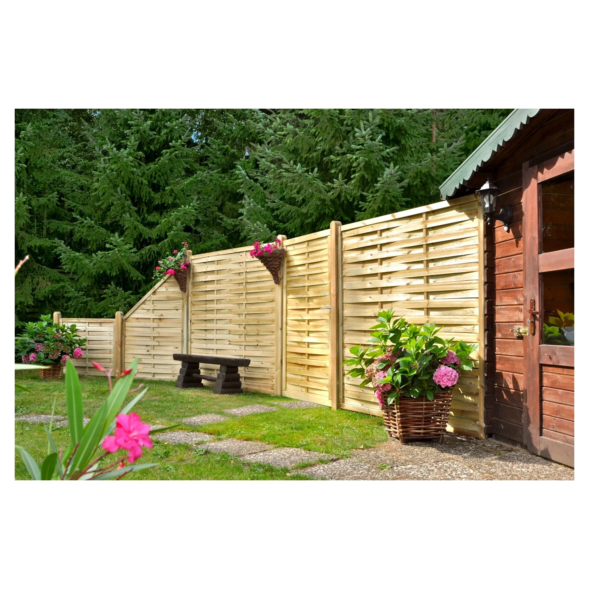 Lamellenzaun 180 x 180 cm