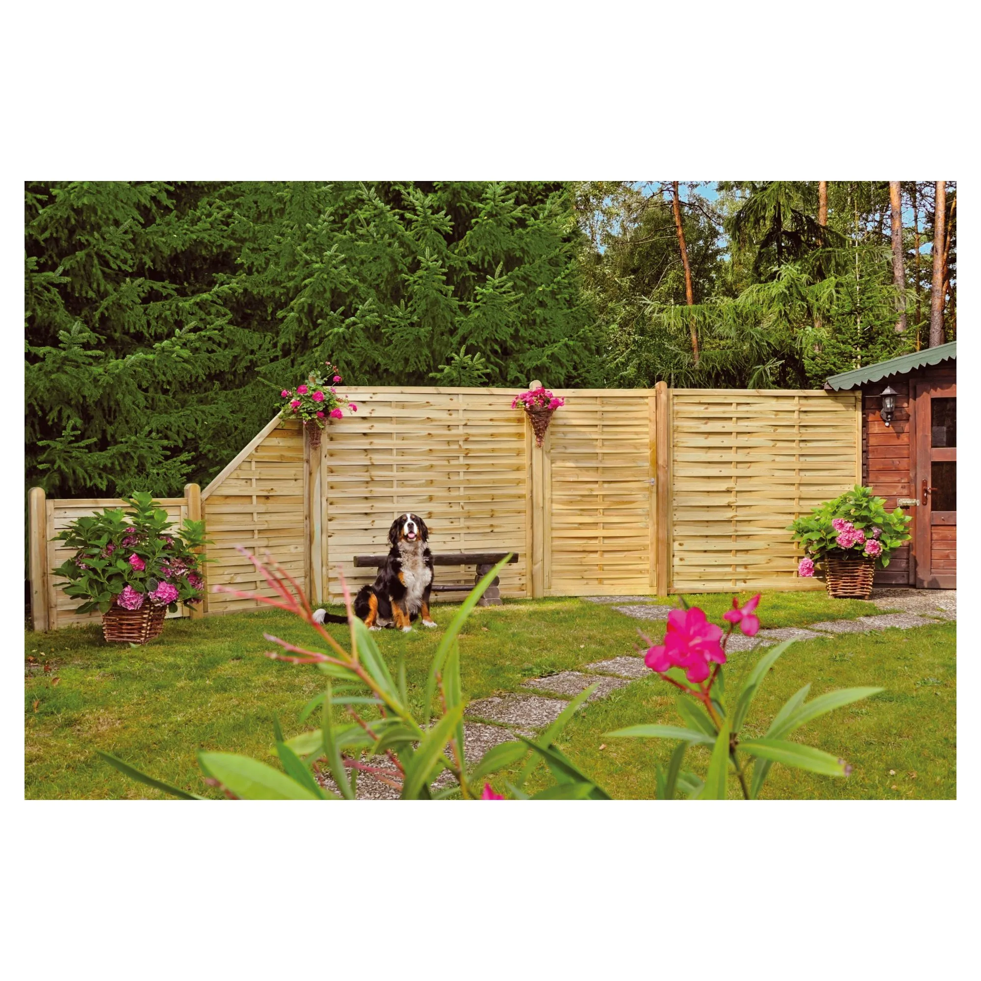 Lamellenzaun 180 x 180 cm