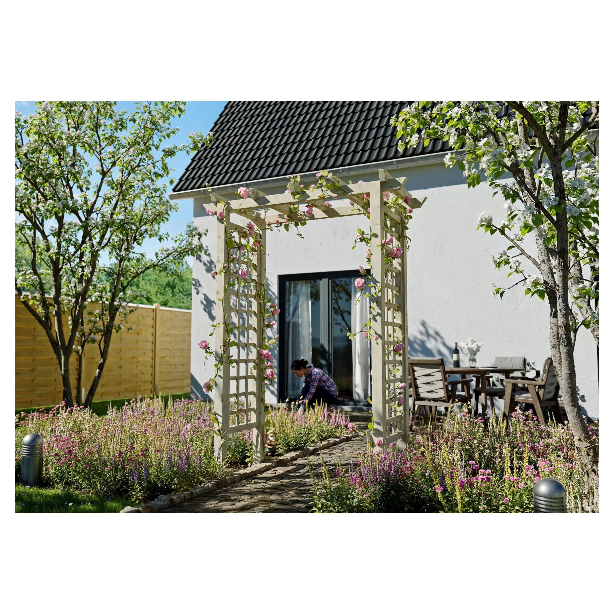 CLEMATIS Eingangspergola gerade