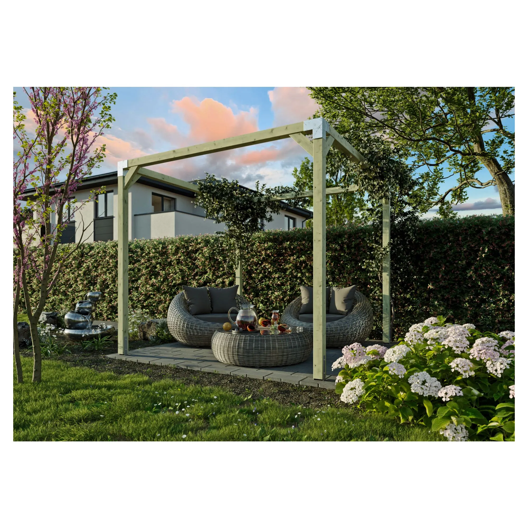 QUATTRO-Pergola 6 300x300x240cm