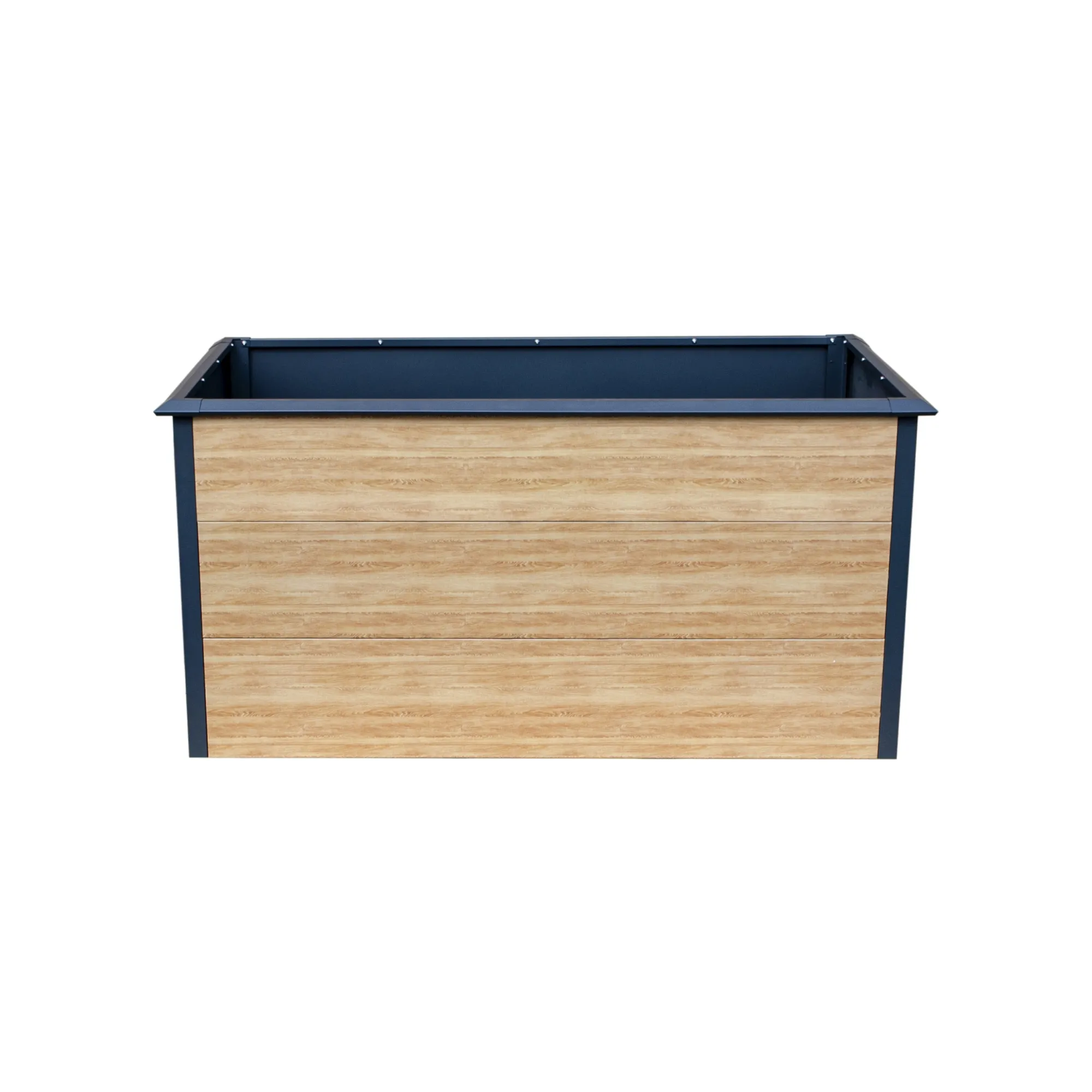 EMMI Metall-Hochbeet Holzdekor