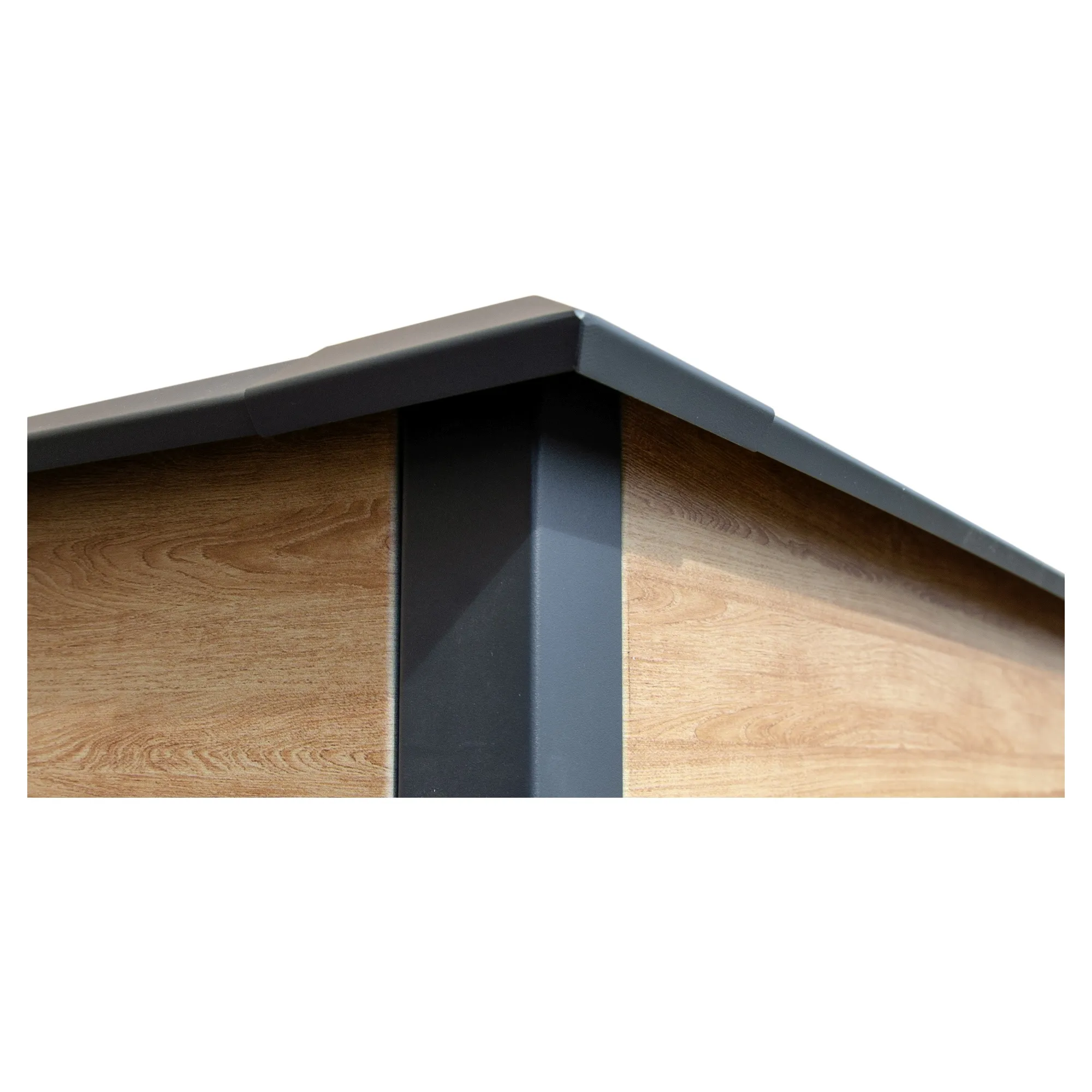 EMMI Metall-Hochbeet Holzdekor