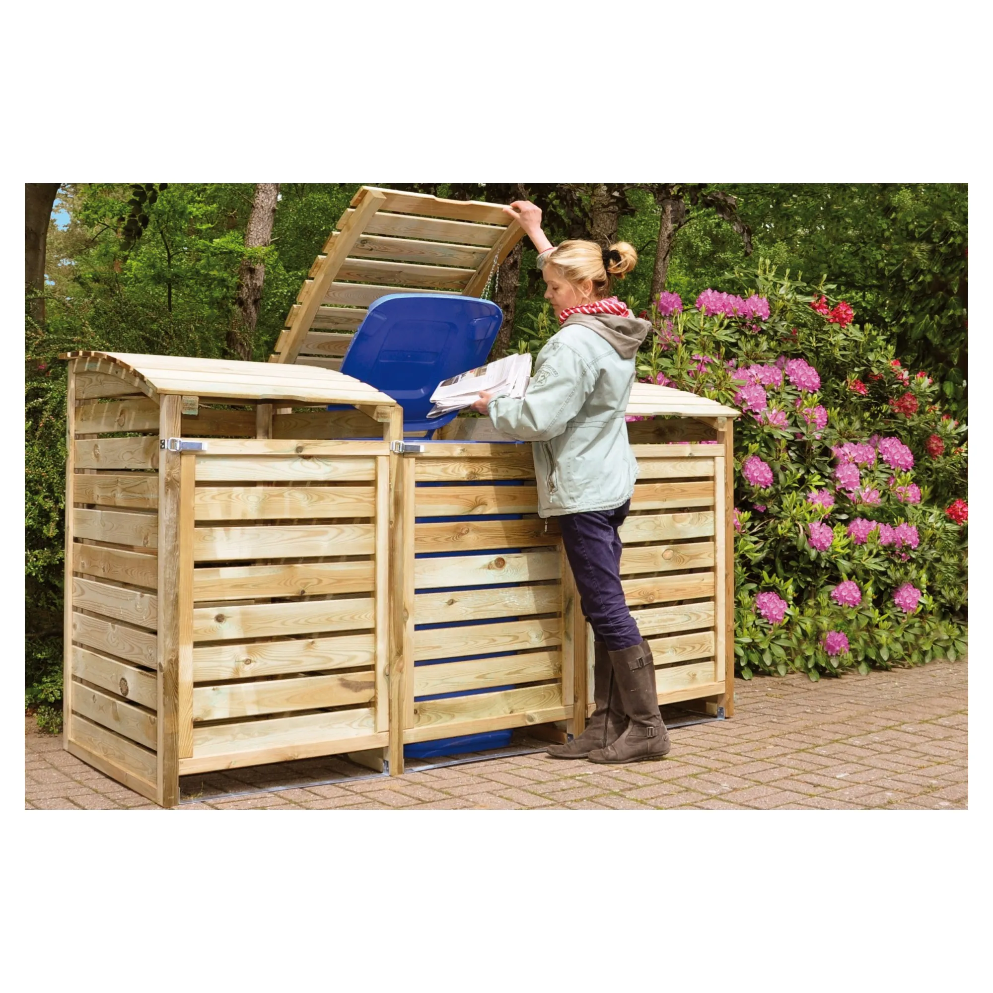 HENRI M&uuml;lltonnenabtrennung 3-fach