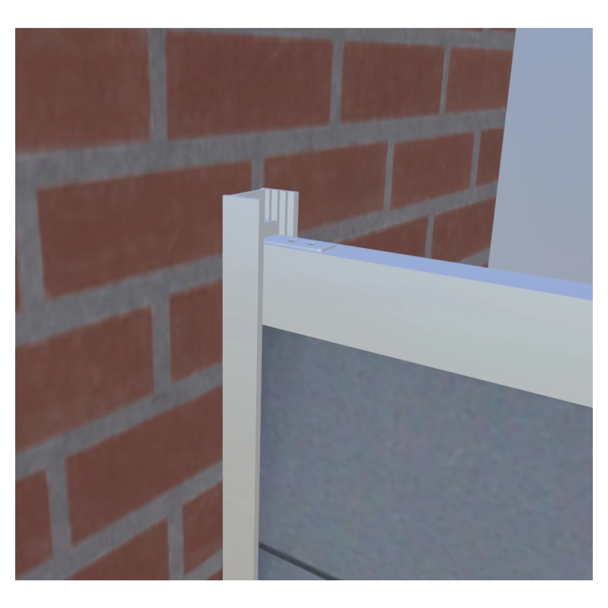 Aluminium-Wandprofil f. Steckzaunserien