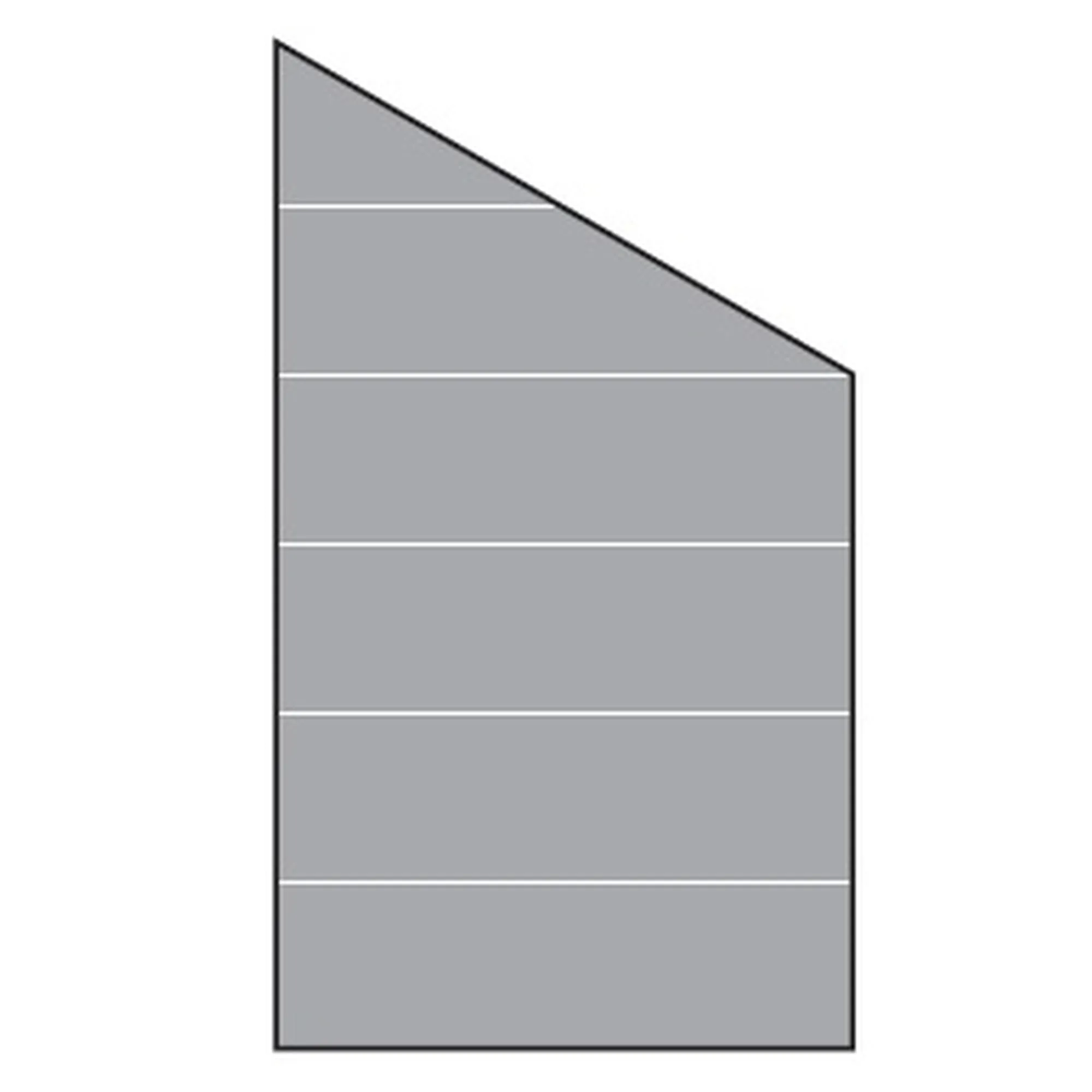 VETRO Glasscheibe ECKE rechts
