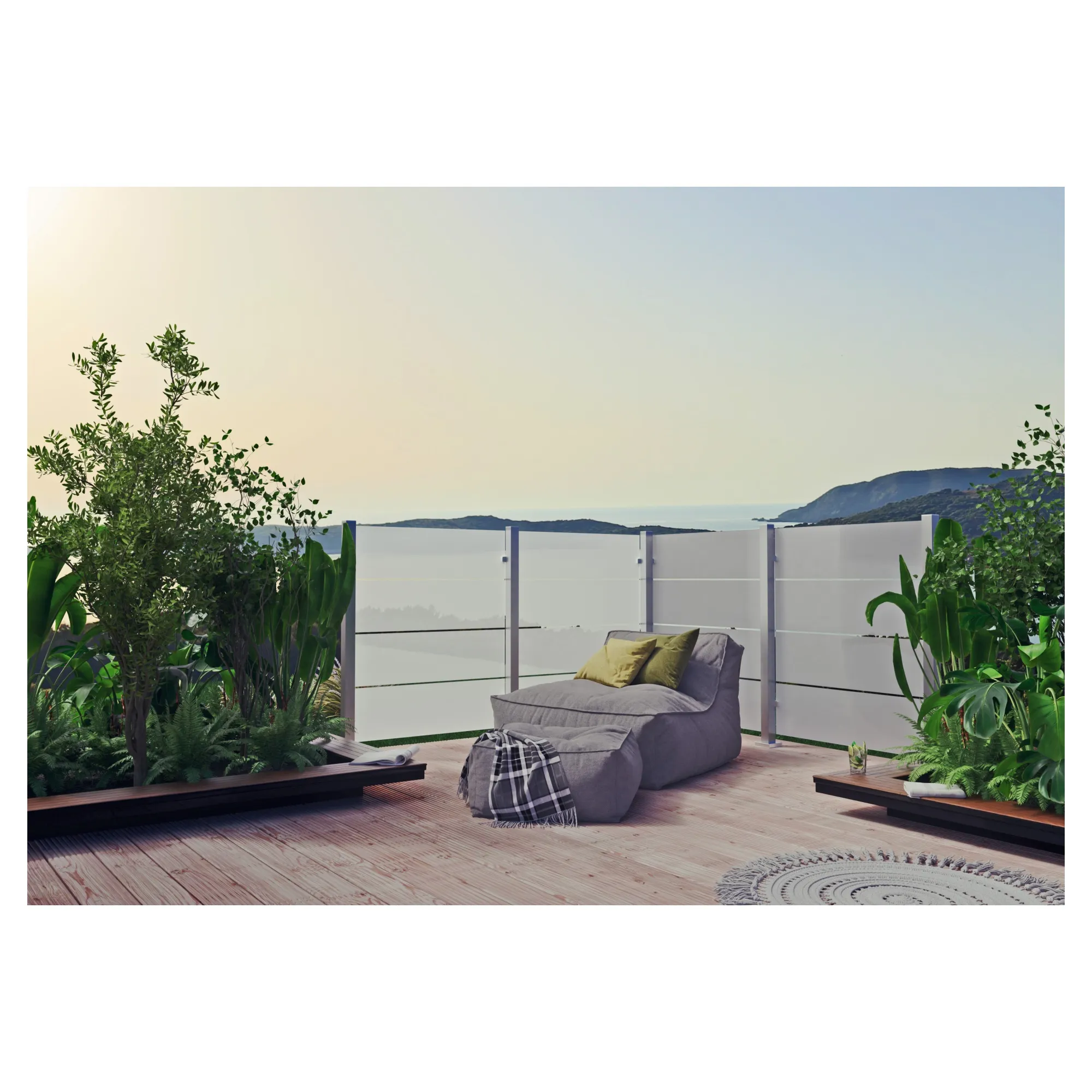 VETRO Glasscheibe ECKE links