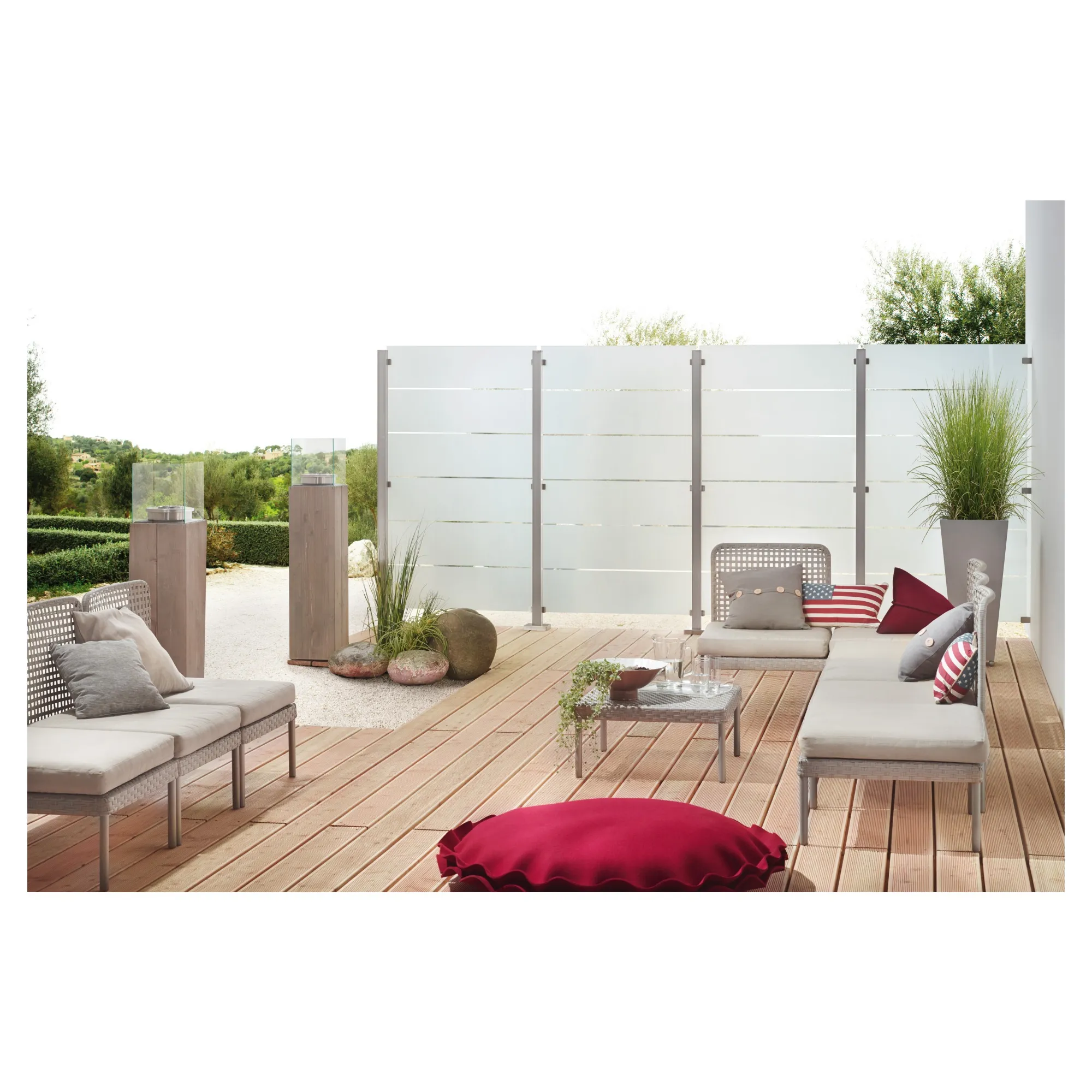VETRO Glasscheibe ECKE links