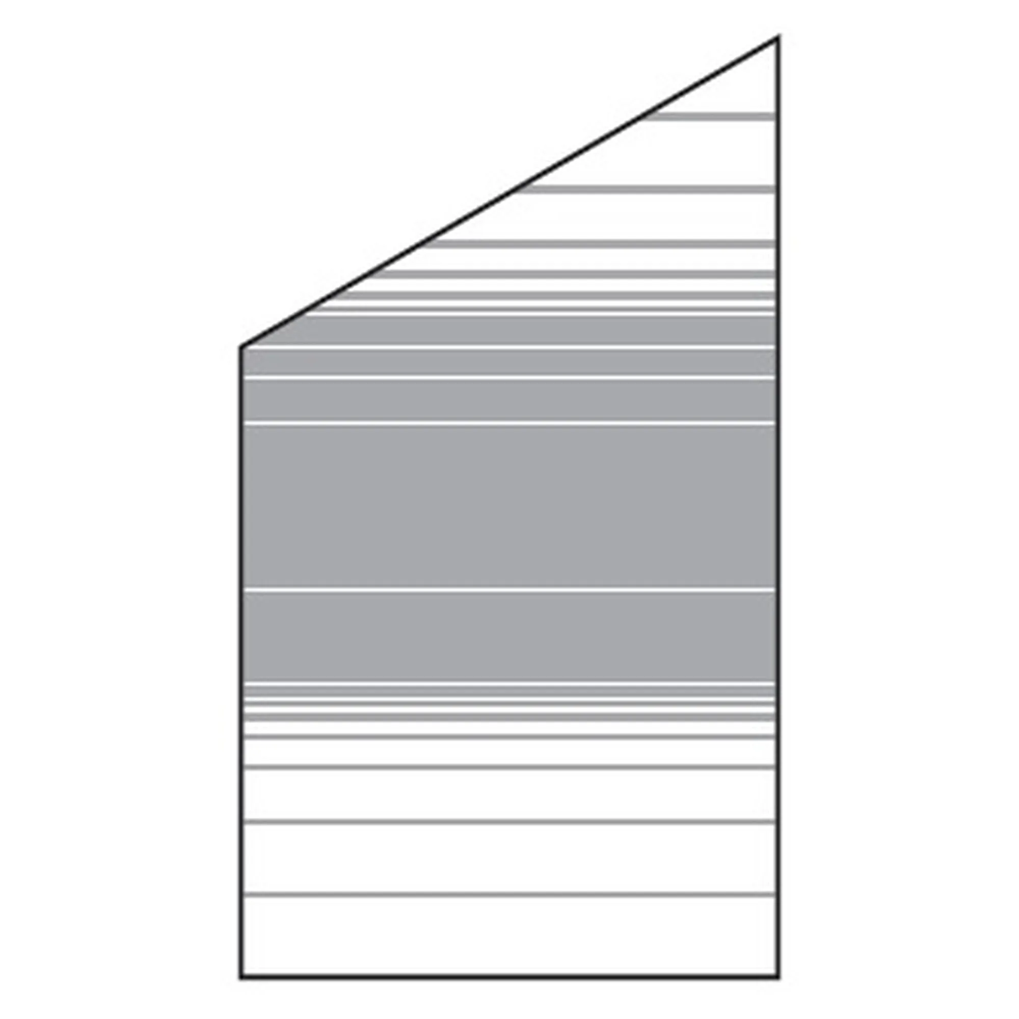 VETRO Glasscheibe ECKE links