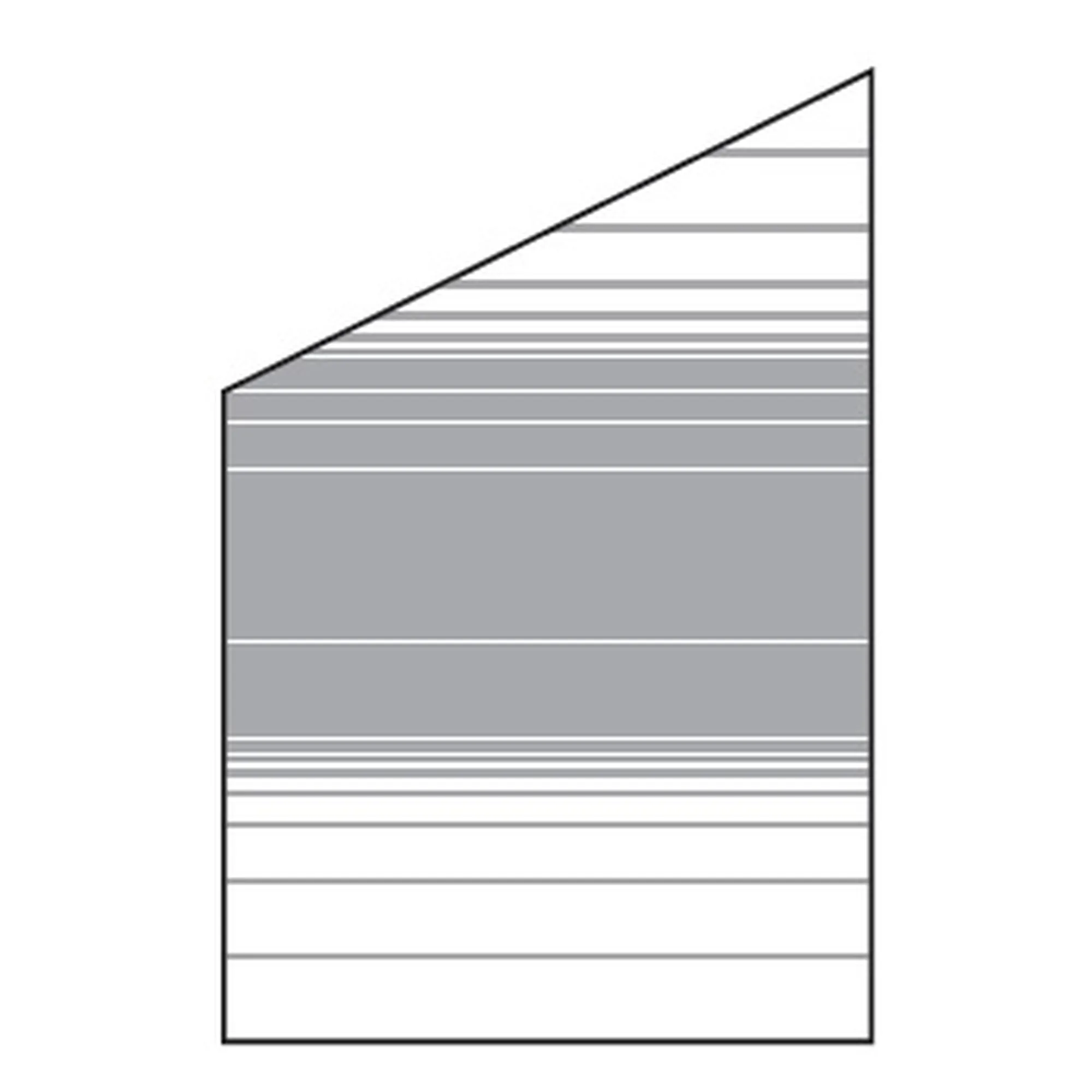 VETRO Glasscheibe ECKE links