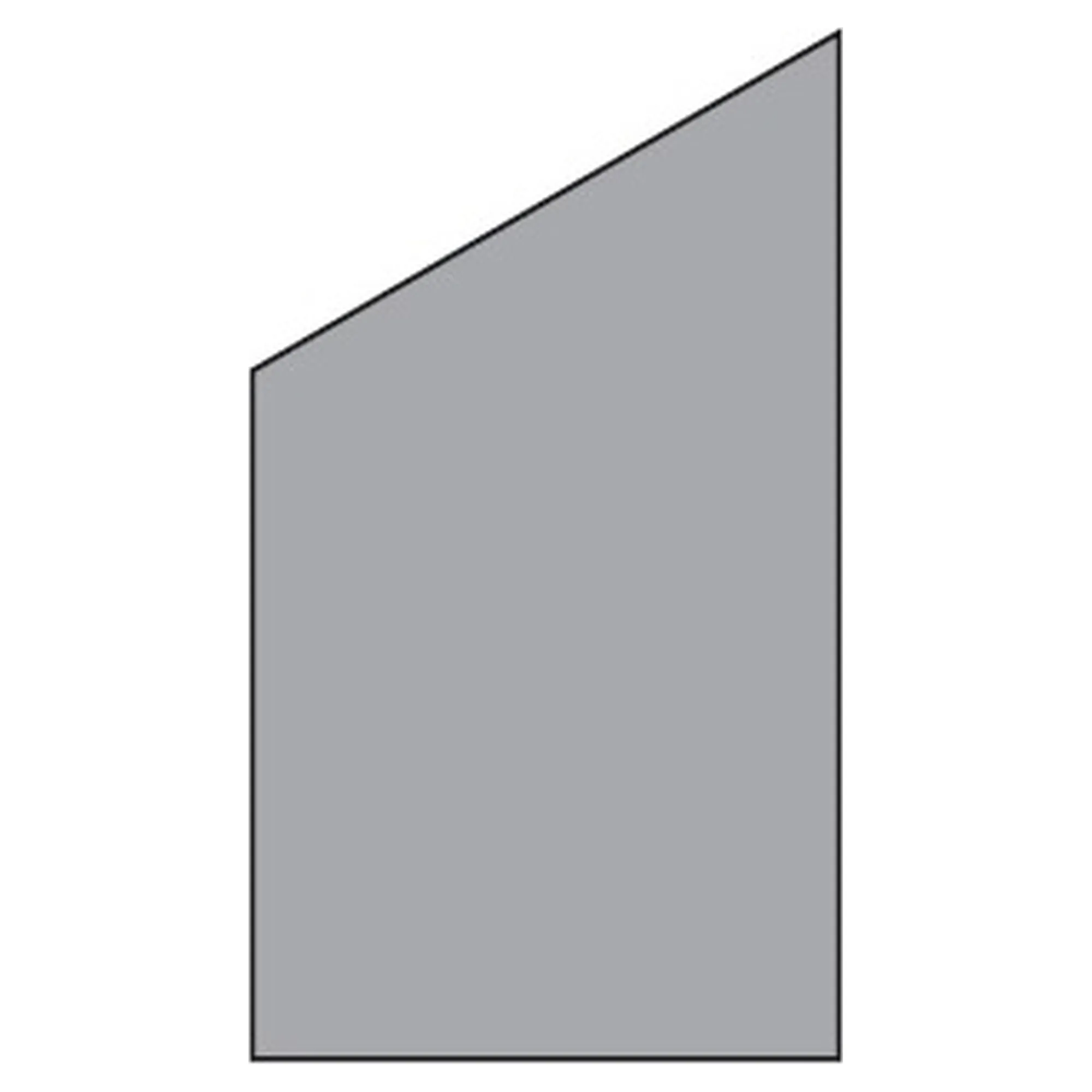 VETRO Glasscheibe ECKE links