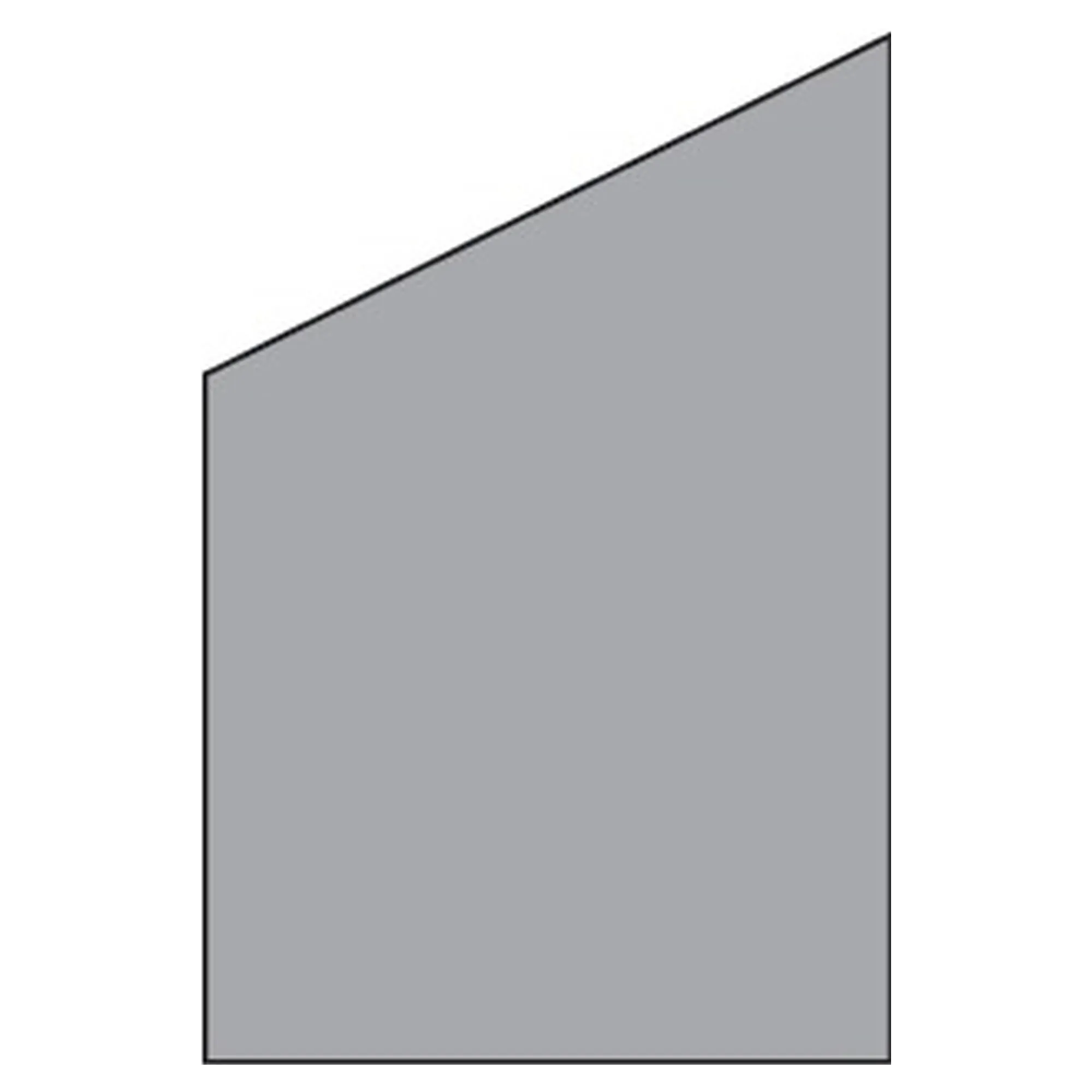 VETRO Glasscheibe ECKE links