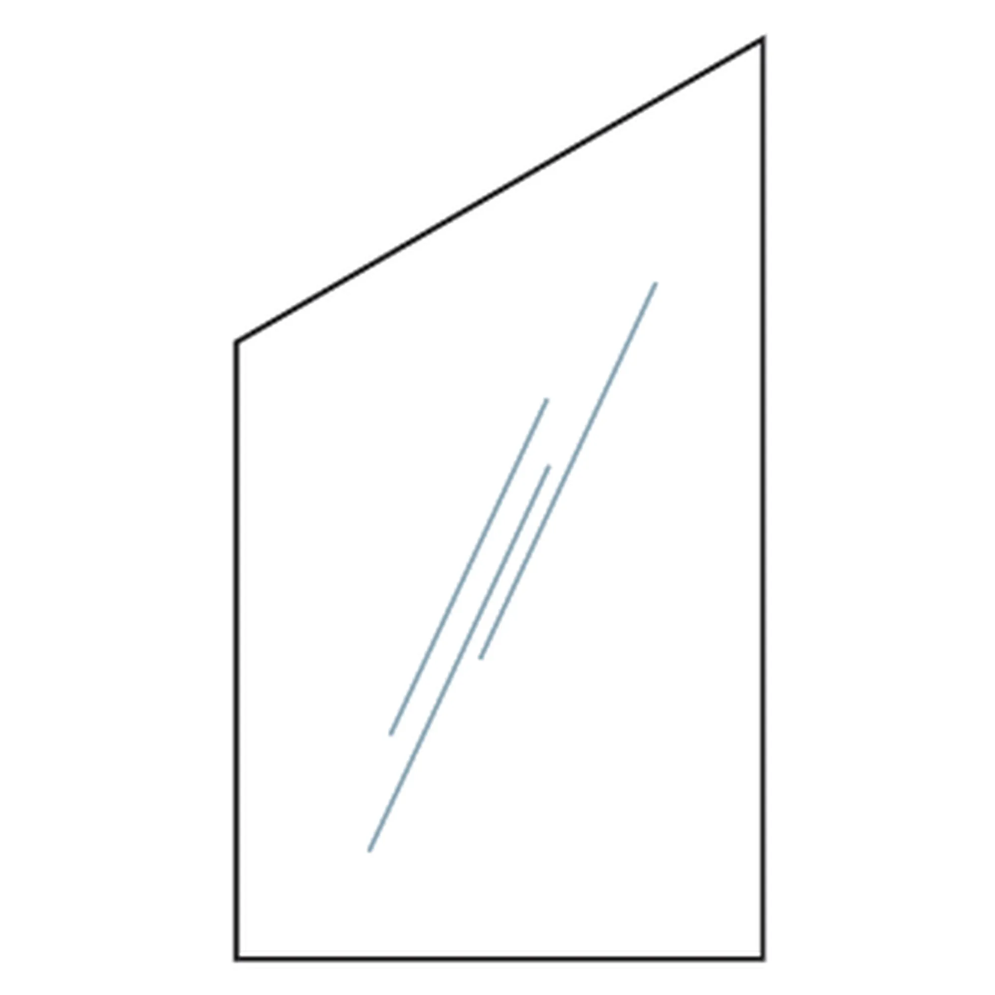 VETRO Glasscheibe ECKE beidseitig