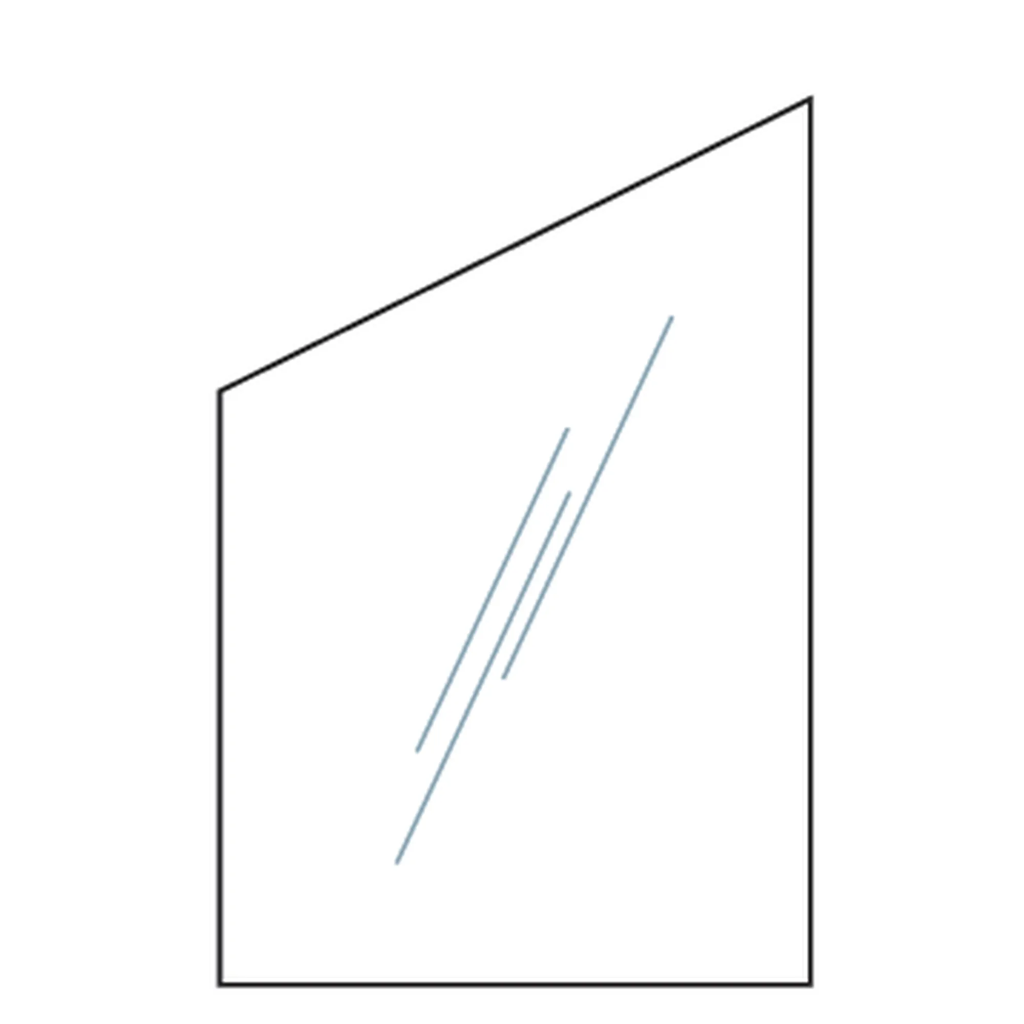 VETRO Glasscheibe ECKE beidseitig