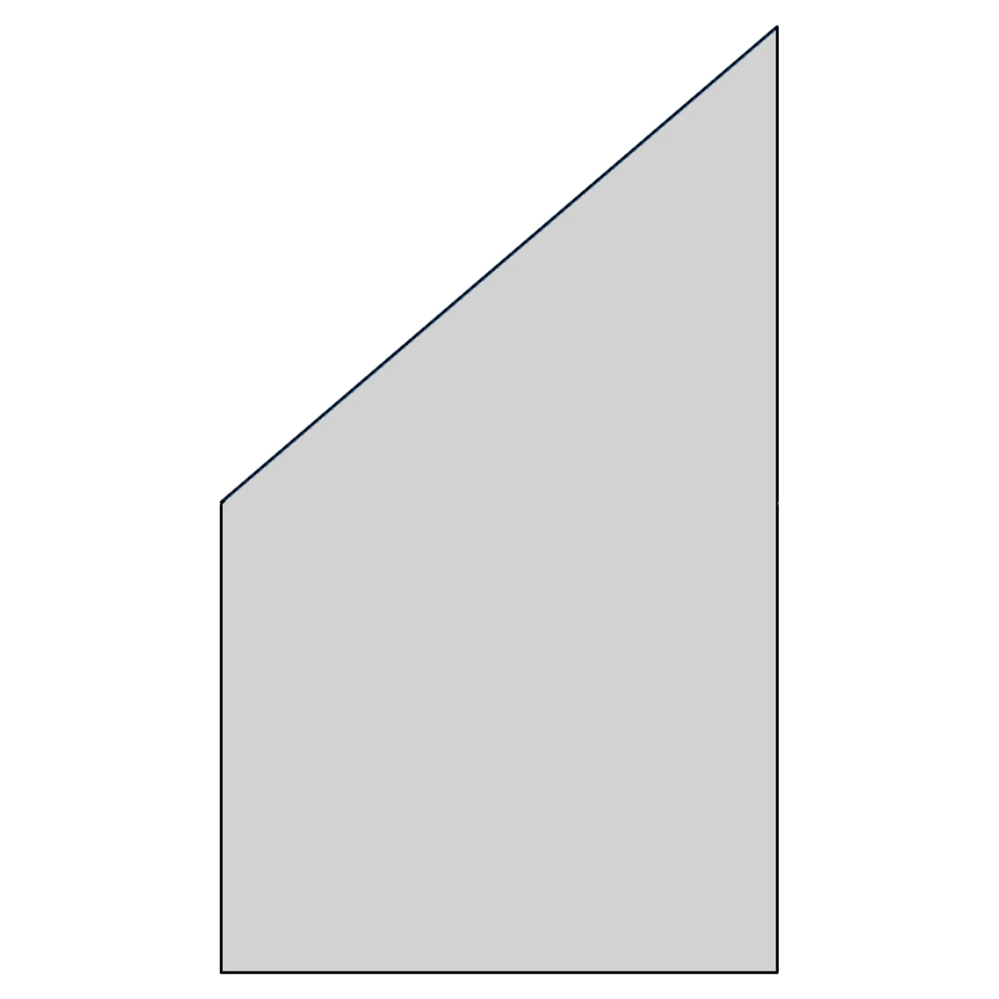 RUDE-Serie Systemglas Ecke links