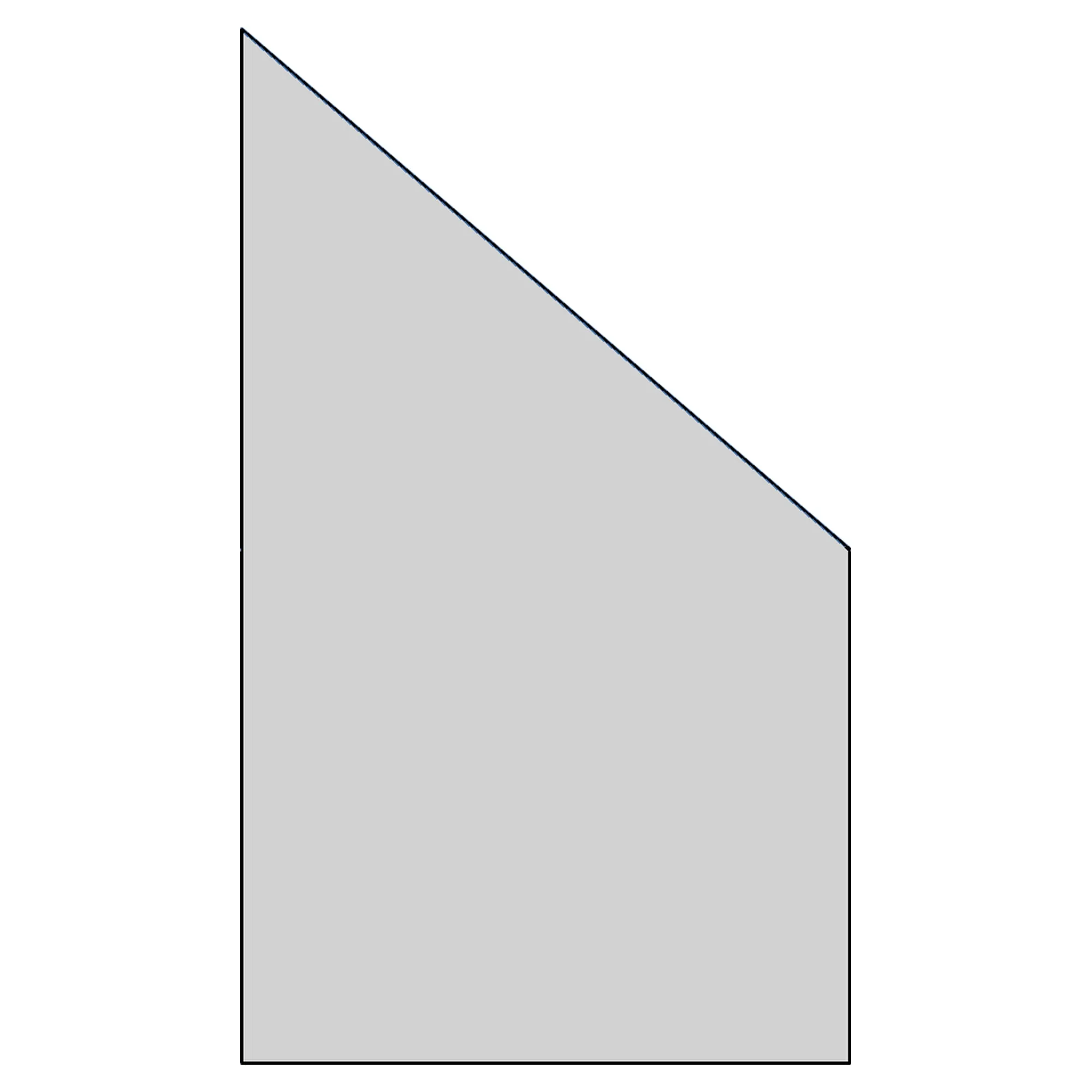 RUDE-Serie Systemglas Ecke rechts