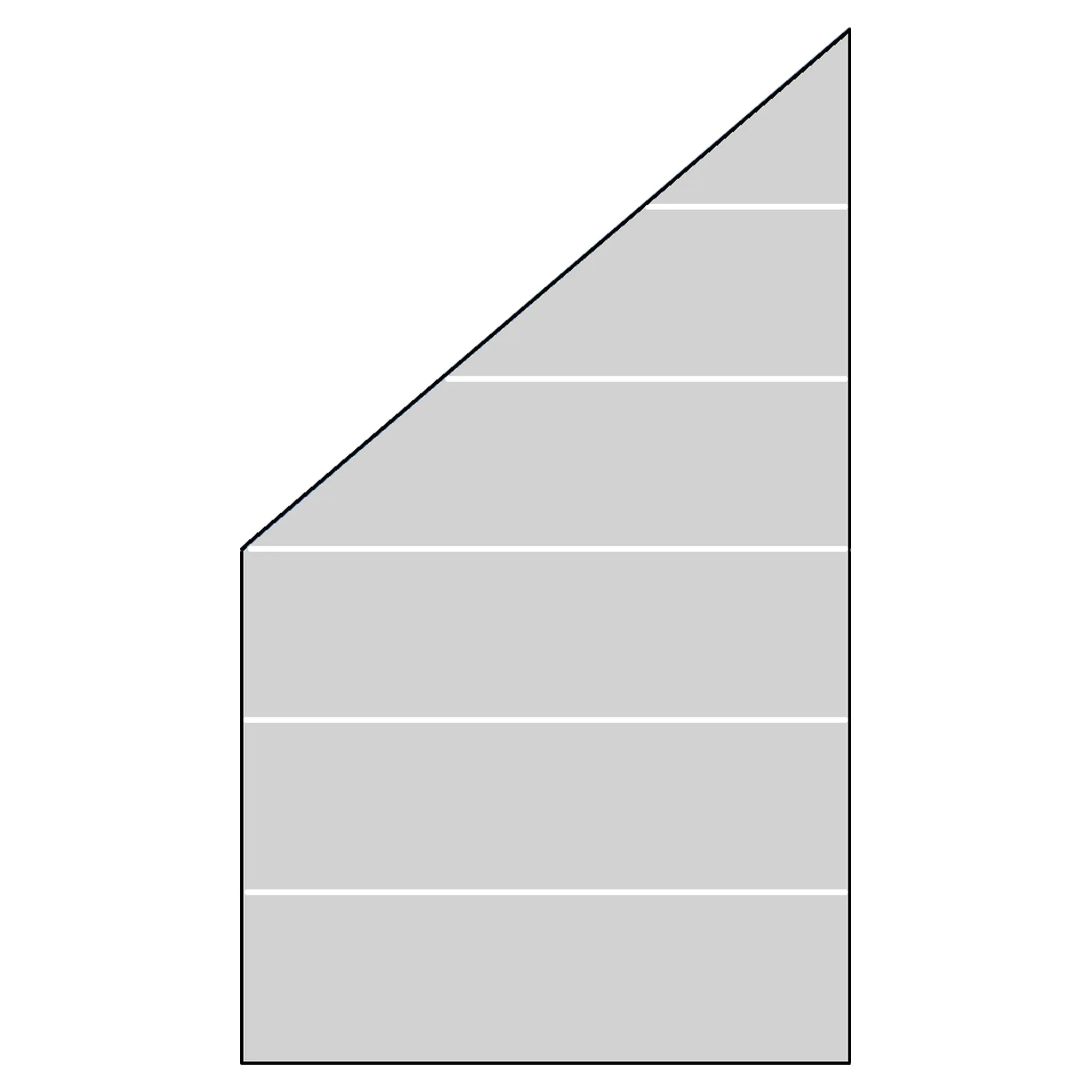 RUDE-Serie Systemglas Ecke links