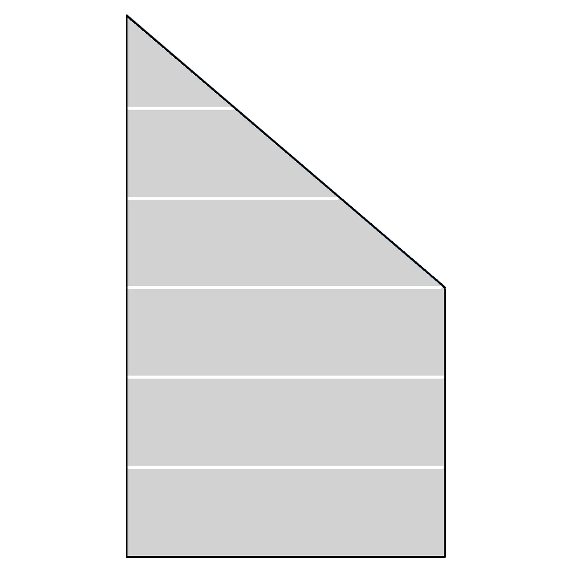 RUDE-Serie Systemglas Ecke rechts